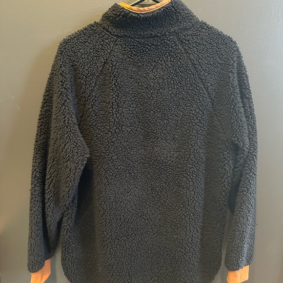 Cozy Black and Brown Quilted Pullover | Natural Reflections | XL - Picture 5 of 8